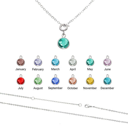 Congrats to the Grad - Birthstone NecklaceA minimalist birthstone necklace that incorporates the color of each birth month from Mom and Dad for graduation. Perfect gift for the perfect event.Moving Phrases