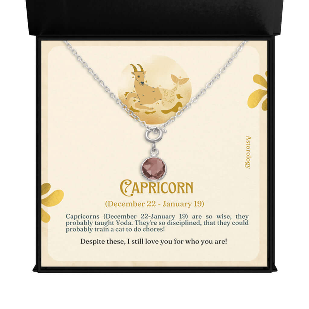 Capricorn 1 - Birthstone NecklaceA minimalist birthstone necklace, perfect for celebrating birthdays. Adds a finishing touch to outfits. Ideal gift for loved ones.Moving Phrases