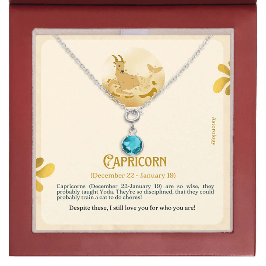 Capricorn 1 - Birthstone NecklaceA minimalist birthstone necklace, perfect for celebrating birthdays. Adds a finishing touch to outfits. Ideal gift for loved ones.Moving Phrases