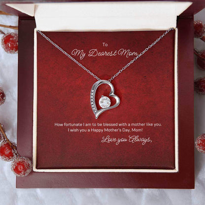 Forever Love Necklace for Mom - Mother's Day GiftSurprise your mom this Mother's Day with our Forever Love Necklace, featuring a heartfelt message card. Perfect blend of love and sparkle.Moving Phrases