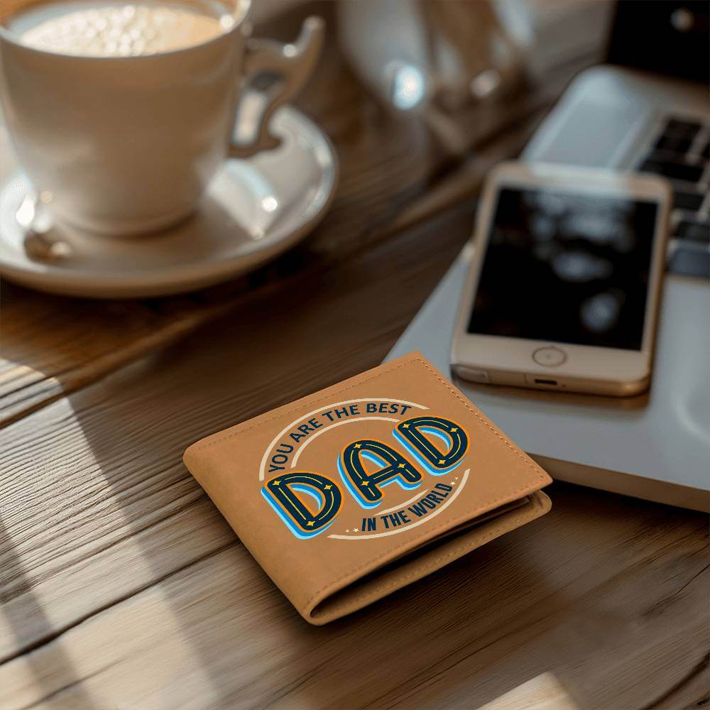 You are the Best Dad - Graphic Leather WalletShow your Dad he's the Best Dad with our Graphic Leather Wallet, an unforgettable gift. Handcrafted with genuine full-grain cowhide, this bifold wallet offersMoving Phrases