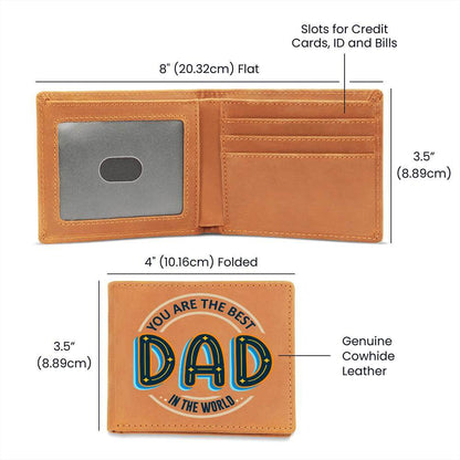 You are the Best Dad - Graphic Leather WalletShow your Dad he's the Best Dad with our Graphic Leather Wallet, an unforgettable gift. Handcrafted with genuine full-grain cowhide, this bifold wallet offersMoving Phrases