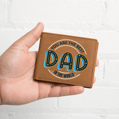 You are the Best Dad - Graphic Leather WalletShow your Dad he's the Best Dad with our Graphic Leather Wallet, an unforgettable gift. Handcrafted with genuine full-grain cowhide, this bifold wallet offersMoving Phrases