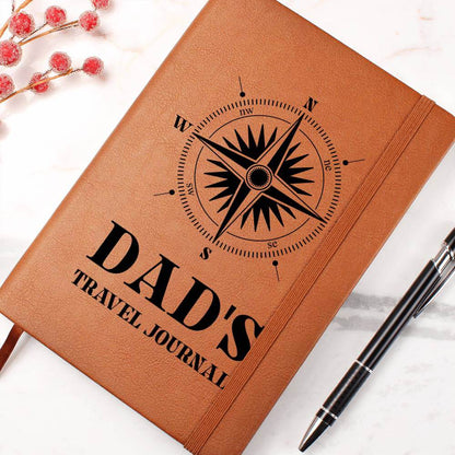 Dad's Travel Journal - Graphic Leather JournalVenture beyond with the Graphic Leather Journal. Ideal for goal setting and organization, it features a bookmark and elastic closure.Moving Phrases