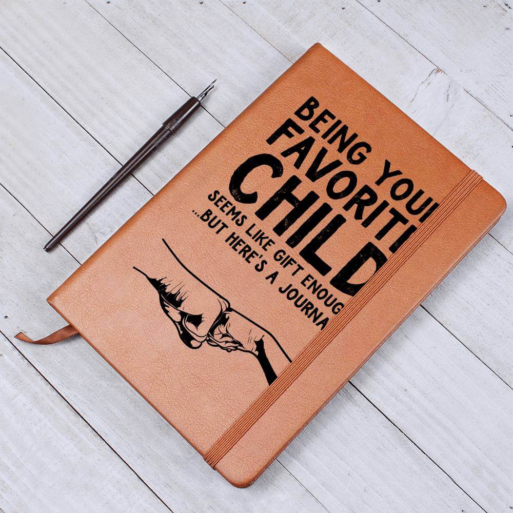 Being your favorite child seems - Graphic Leather JournalVenture beyond with the Graphic Leather Journal. Ideal for goal setting and organization, it features a bookmark and elastic closure.Moving Phrases