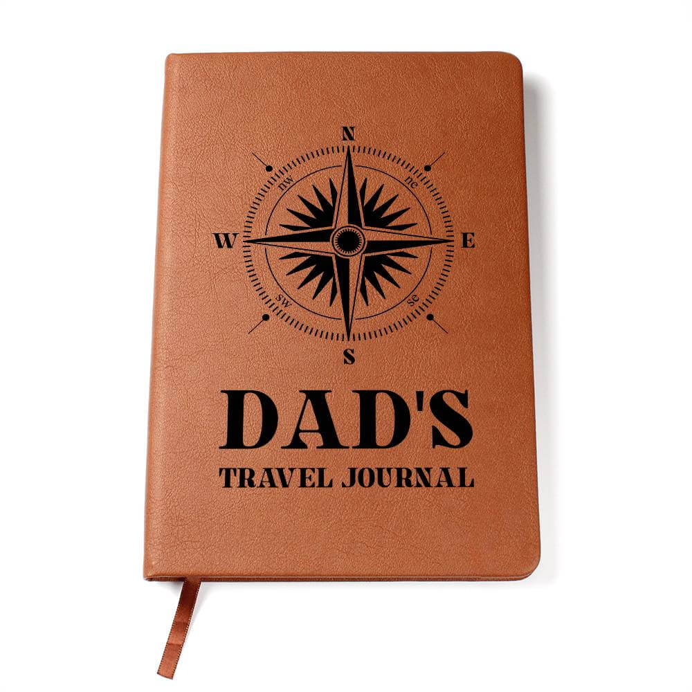 Dad's Travel Journal - Graphic Leather JournalVenture beyond with the Graphic Leather Journal. Ideal for goal setting and organization, it features a bookmark and elastic closure.Moving Phrases