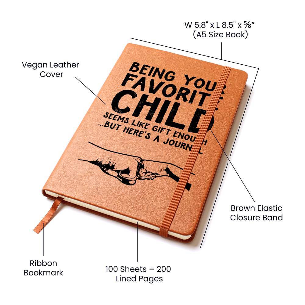 Being your favorite child seems - Graphic Leather JournalVenture beyond with the Graphic Leather Journal. Ideal for goal setting and organization, it features a bookmark and elastic closure.Moving Phrases