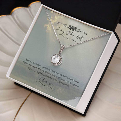 Eternal Hope Necklace for Your Beloved - Shine TogetherIgnite love with the Eternal Hope Necklace. A symbol of light and love for your other half. Perfect sparkle to express your affection.Moving Phrases