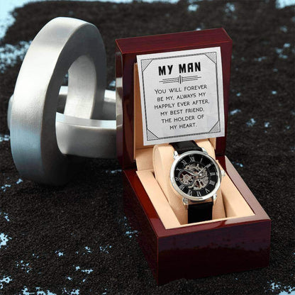 My Man, You will forever be my - Men's Openwork Watch | Moving Phrases