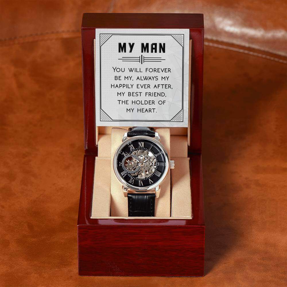 My Man, You will forever be my - Men's Openwork Watch | Moving Phrases