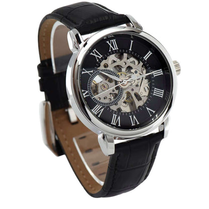 My Man, You Will Forever Be My - Openwork WatchThis message card says: My Man, you will forever be my always, my happily ever after. My best friend. The holder of my heart. Give the gift of luxury with this handsome and daring timepiece. The Openwork Watc