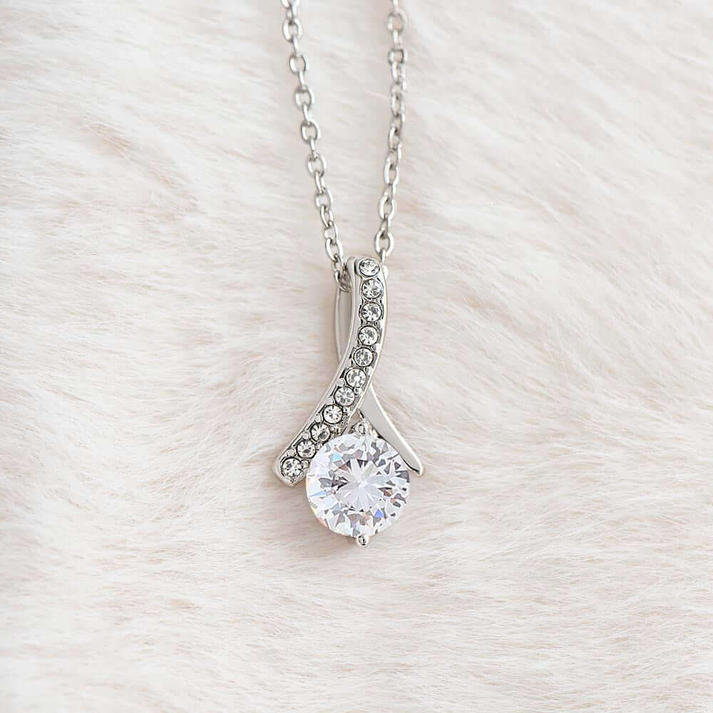 To My Greatest Mom - Alluring Beauty NecklaceMom, you're the glue that holds our family together. Wishing you a day as special as you are. Imagine how she reactions with this Alluring Beauty necklace.Moving Phrases