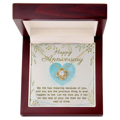 Anniversary Love Knot Necklace - Celebrate Eternal BondCherish your love with the stunning Love Knot Necklace. Perfect for anniversaries, symbolizing the unbreakable bond you share.Moving Phrases