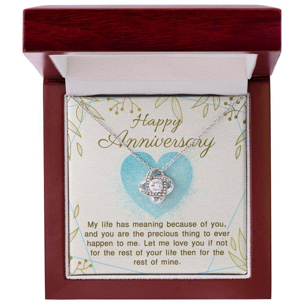 Anniversary Love Knot Necklace - Celebrate Eternal BondCherish your love with the stunning Love Knot Necklace. Perfect for anniversaries, symbolizing the unbreakable bond you share.Moving Phrases