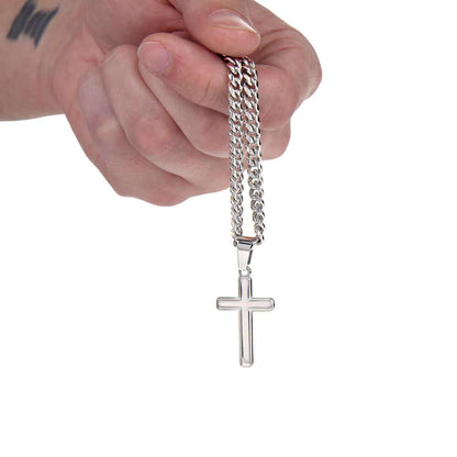 To My Son, Difficult Roads - Artisan Cross CubanProudly wear the Cuban Chain with Artisan Cross Necklace, a perfect gift for special occasions or daily use.Moving Phrases