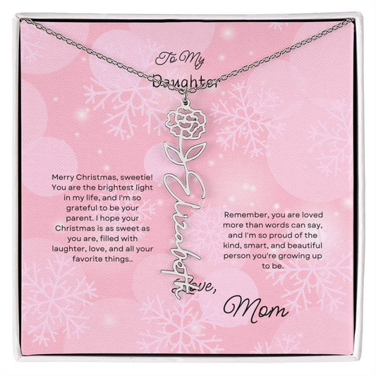 A Flower Name Necklace for your Daughter this Christmas