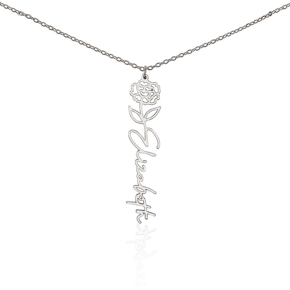 If Daughter in Laws were - Flower NameThis message card says: If Daughter in Laws were flowers. I would always pick you. Need a gift that's as unique as she is? Then look no further than our Flower Name Necklace! With a customizable birth flower design, t