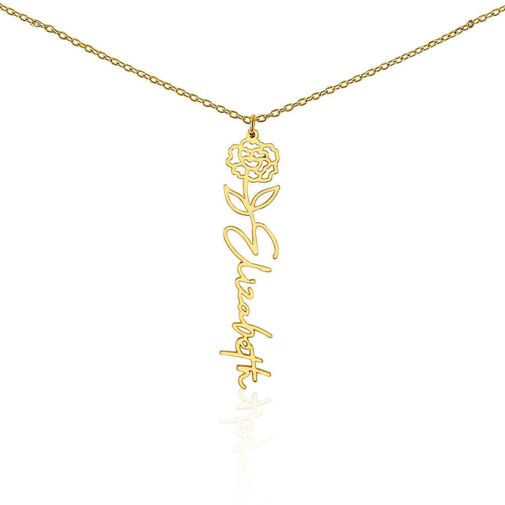 To My Daughter, you are a unique and beautiful - Flower Name Necklace | Moving Phrases