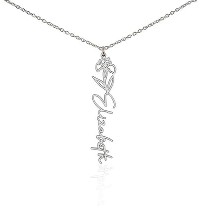 To My Daughter, you are a unique and beautiful - Flower Name Necklace | Moving Phrases