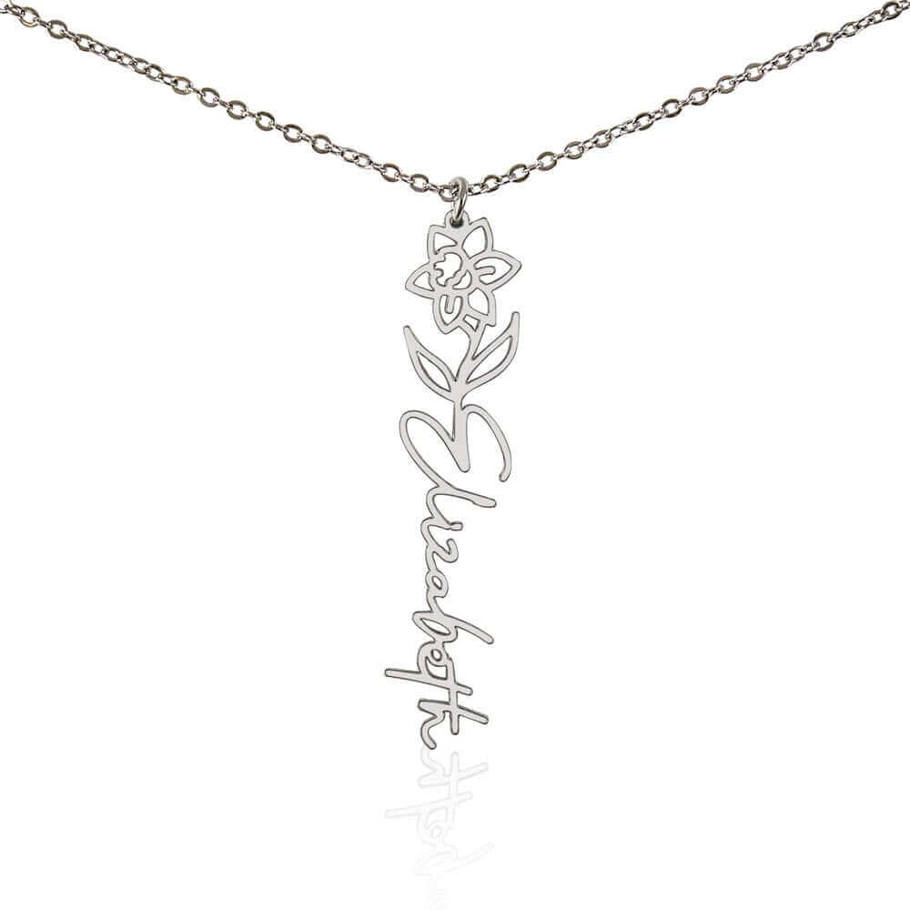 To My Daughter, you are a unique and beautiful - Flower Name Necklace | Moving Phrases