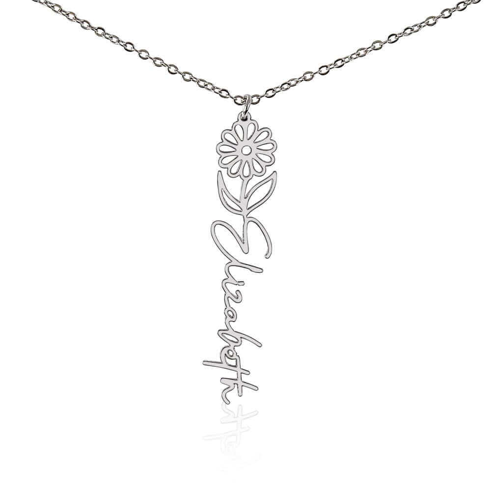 To My Daughter, you are a unique and beautiful - Flower Name Necklace | Moving Phrases