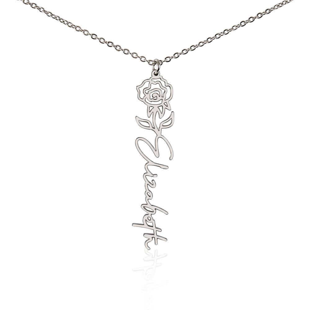 To My Daughter, you are a unique and beautiful - Flower Name Necklace | Moving Phrases