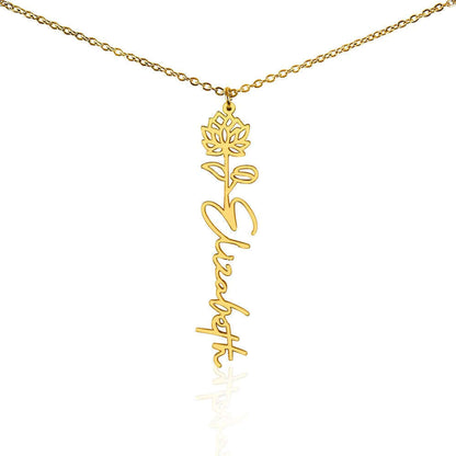 To My Daughter, you are a unique and beautiful - Flower Name Necklace | Moving Phrases