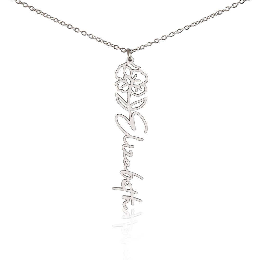 To My Daughter, you are a unique and beautiful - Flower Name Necklace | Moving Phrases