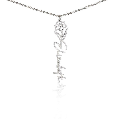 To My Daughter, you are a unique and beautiful - Flower Name Necklace | Moving Phrases