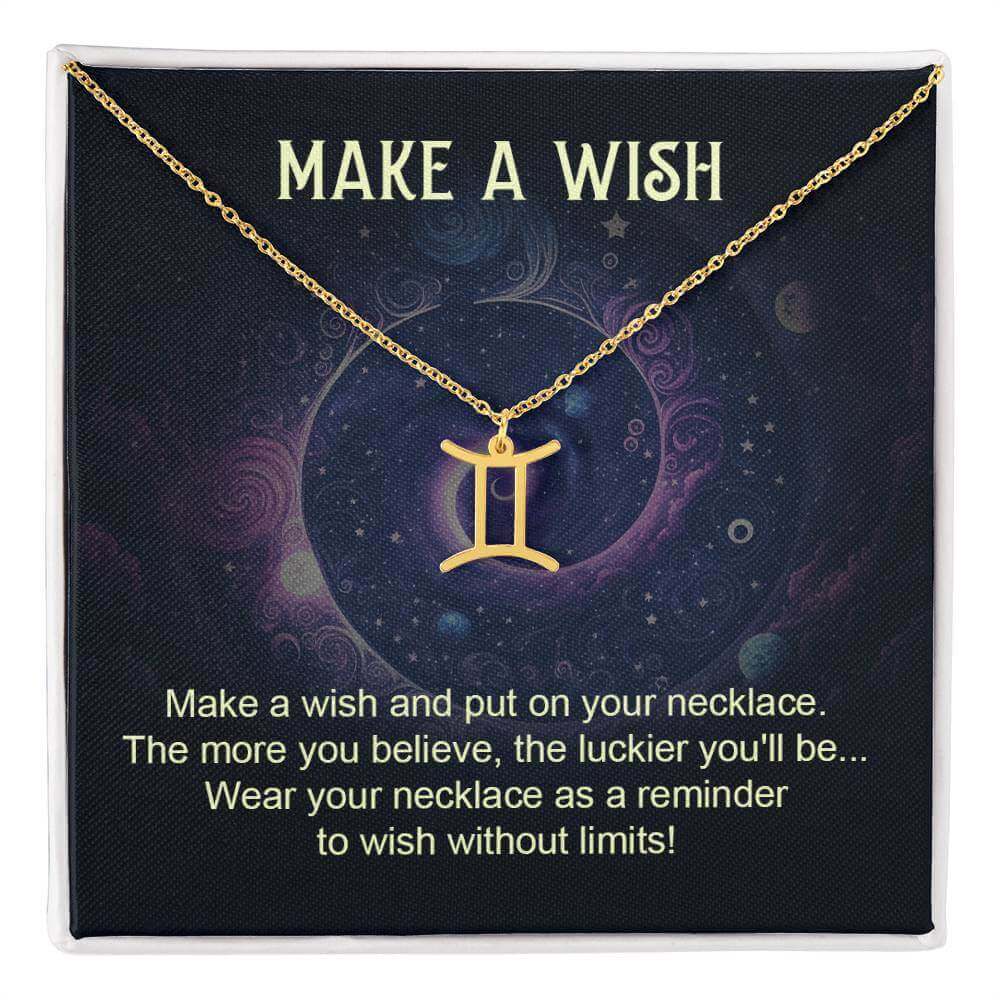 Make a Wish - Zodiac Name Necklace | Moving Phrases