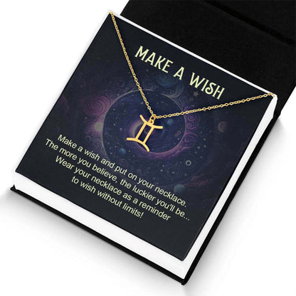 Make a Wish - Zodiac Name Necklace | Moving Phrases