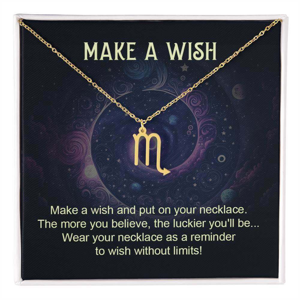 Make a Wish - Zodiac Name Necklace | Moving Phrases