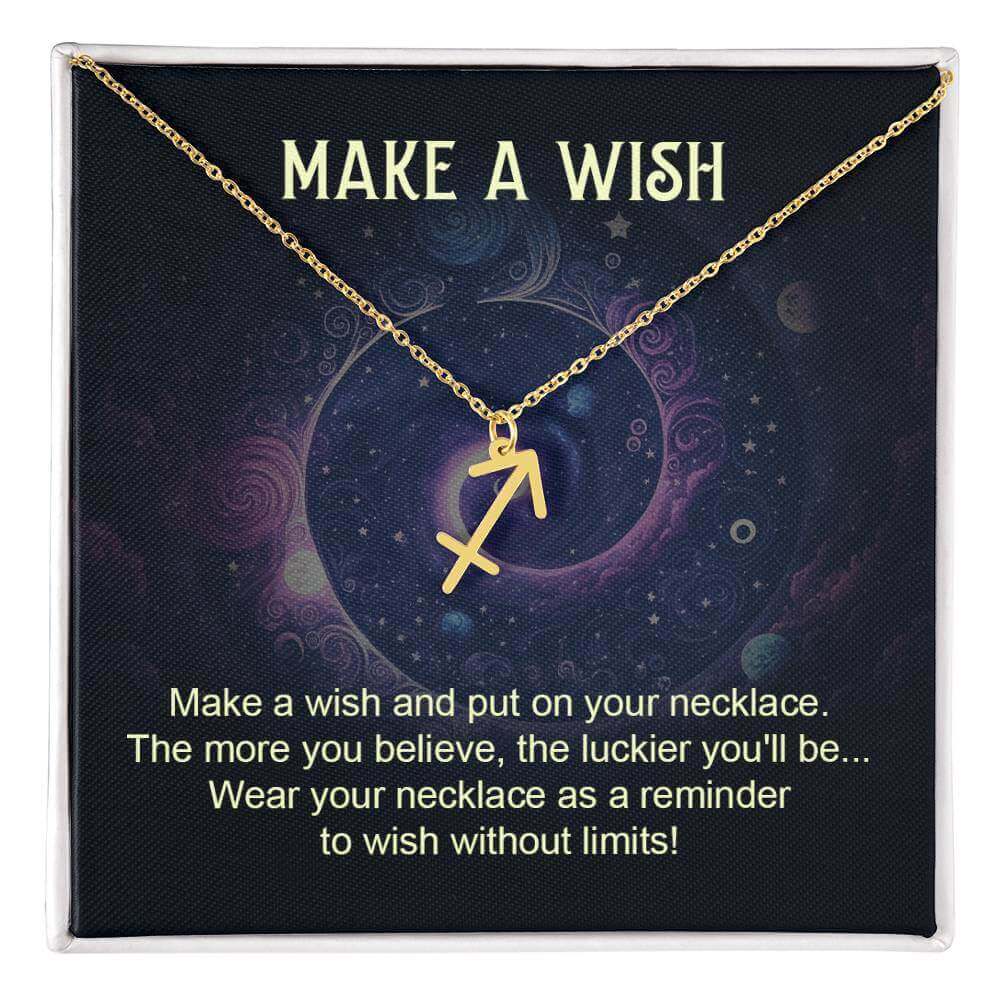 Make a Wish - Zodiac Name Necklace | Moving Phrases