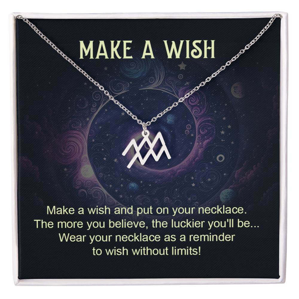 Make a Wish - Zodiac Name Necklace | Moving Phrases