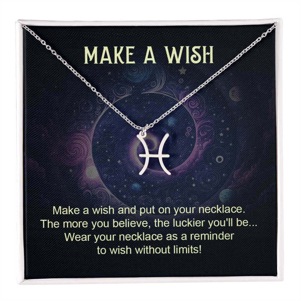 Make a Wish - Zodiac Name Necklace | Moving Phrases