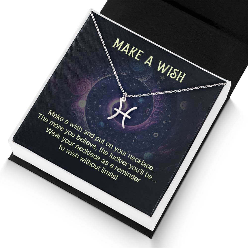 Make a Wish - Zodiac Name Necklace | Moving Phrases