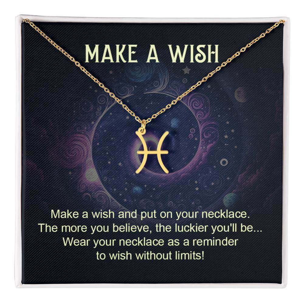 Make a Wish - Zodiac Name Necklace | Moving Phrases