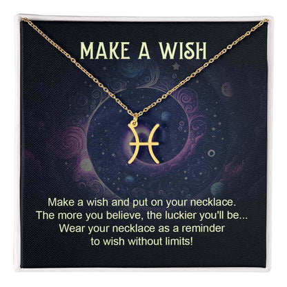 Make a Wish - Zodiac Name Necklace | Moving Phrases