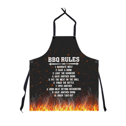 BBQ Rules - Apron for the cook in your lifeElevate your kitchen style with our premium, versatile apron. Personalize it as a perfect gift for cooking enthusiasts.Moving Phrases