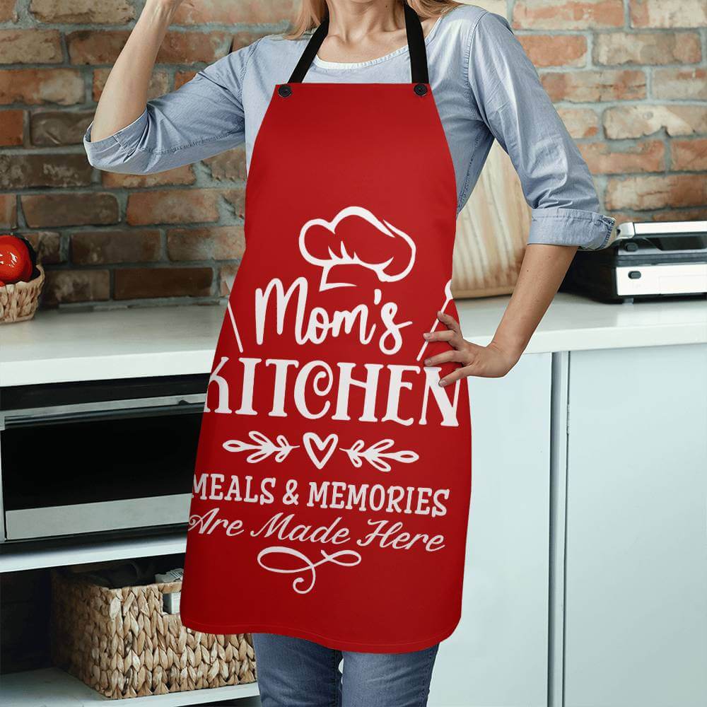 Mom's Kitchen - Apron for the cook in your lifeElevate your kitchen style with our premium, versatile apron. Personalize it as a perfect gift for cooking enthusiasts.Moving Phrases