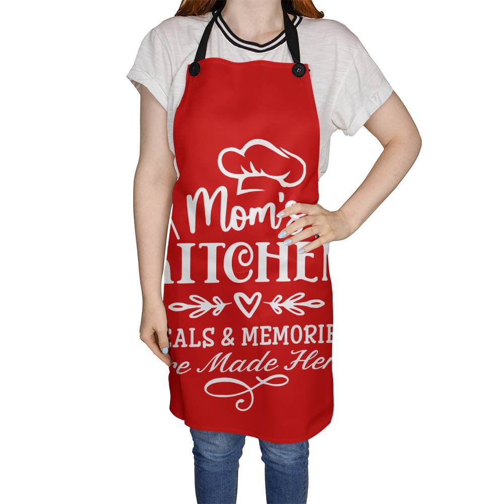 Mom's Kitchen - Apron for the cook in your lifeElevate your kitchen style with our premium, versatile apron. Personalize it as a perfect gift for cooking enthusiasts.Moving Phrases