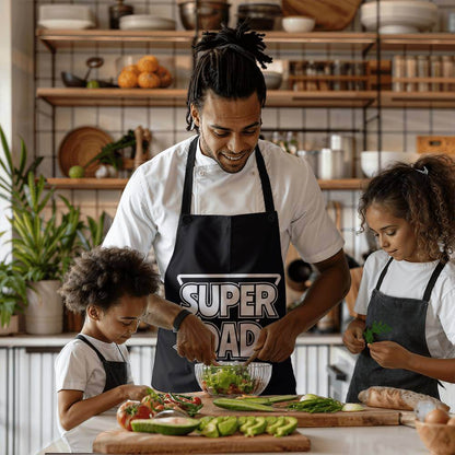 Super Dad - Apron for the Dad who works and loves to cook.Our premium Apron is a must-have for kitchen enthusiasts and dads who express love through cooking. A perfect to Dad this Father's Day.Moving Phrases