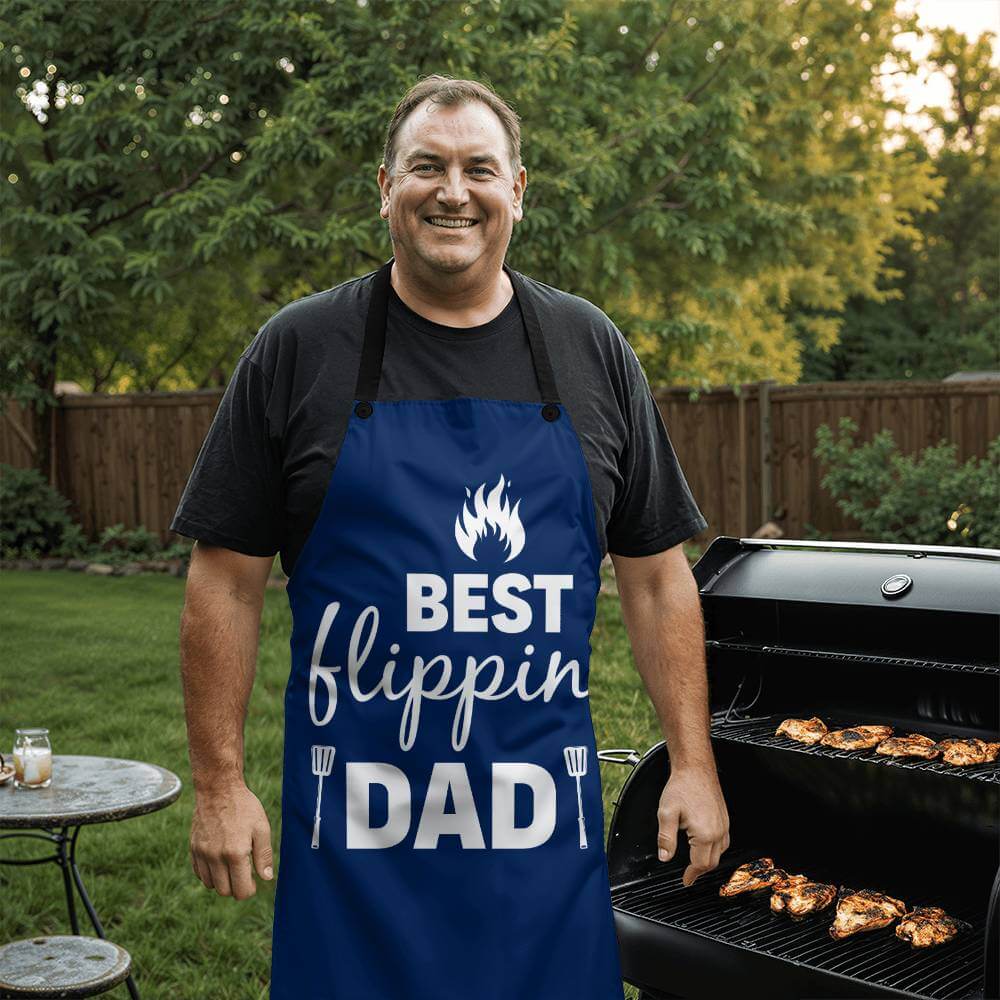 Best Flipping Dad - Apron for the cook in your lifeElevate your kitchen style with our premium, versatile apron. Personalize it as a perfect gift for cooking enthusiasts.Moving Phrases