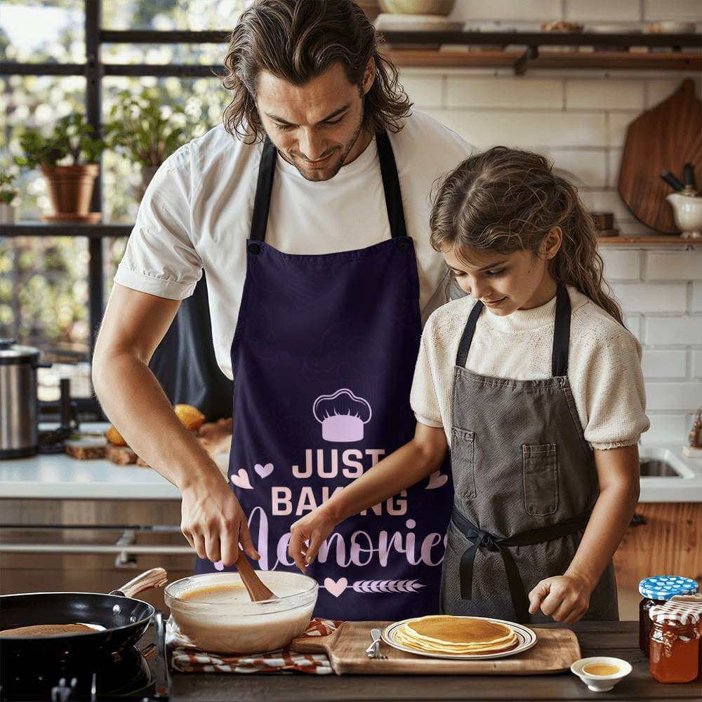 Baking Memories - Apron for the Creative DadBaking memories with Dad, those are the treasured moments you spent with Dad when you're small. Get him this premium apron as momento of the good times togetherMoving Phrases