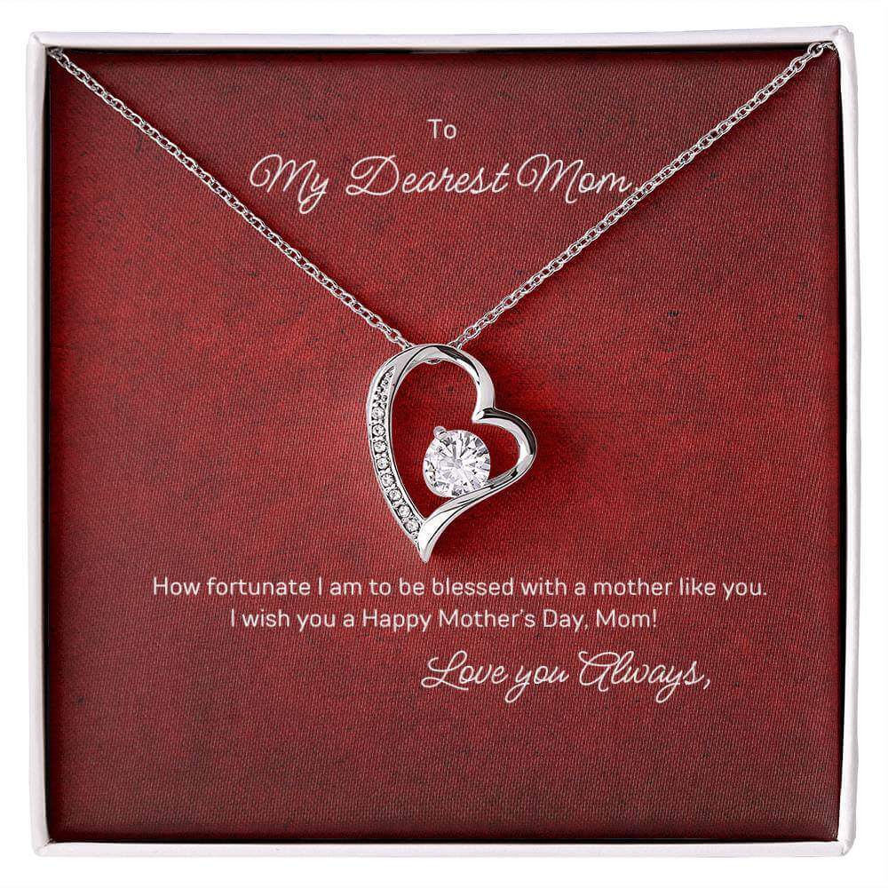 Forever Love Necklace for Mom - Mother's Day GiftSurprise your mom this Mother's Day with our Forever Love Necklace, featuring a heartfelt message card. Perfect blend of love and sparkle.Moving Phrases