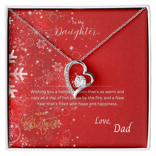 Wish your Daughter a Merry Christmas and a Happy New Year with our Forever Love Necklace