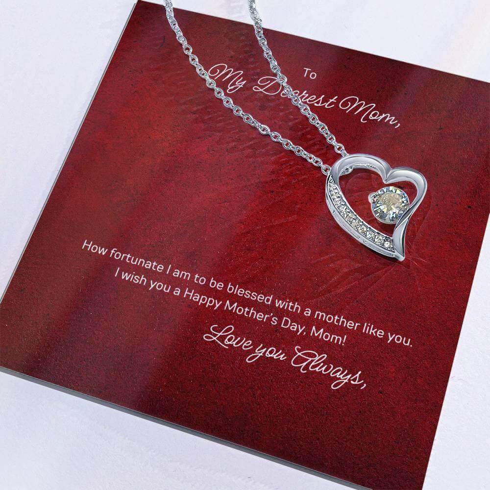 Forever Love Necklace for Mom - Mother's Day GiftSurprise your mom this Mother's Day with our Forever Love Necklace, featuring a heartfelt message card. Perfect blend of love and sparkle.Moving Phrases