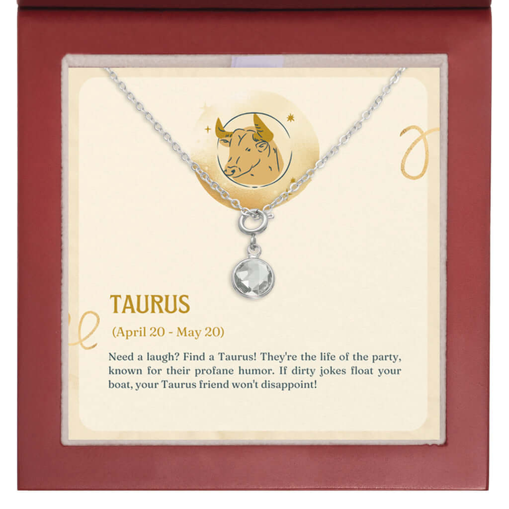 Taurus Zodiac - Birthstone NecklaceA minimalist birthstone necklace, perfect for celebrating birthdays. Adds a finishing touch to outfits. Ideal gift for loved ones.Moving Phrases