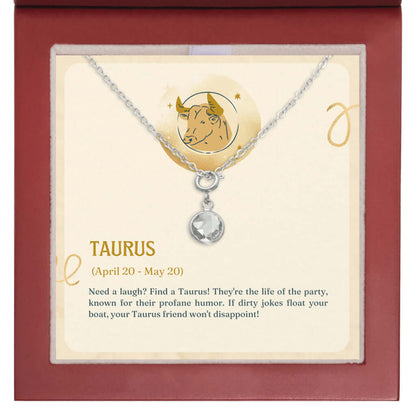 Taurus Zodiac - Birthstone NecklaceA minimalist birthstone necklace, perfect for celebrating birthdays. Adds a finishing touch to outfits. Ideal gift for loved ones.Moving Phrases