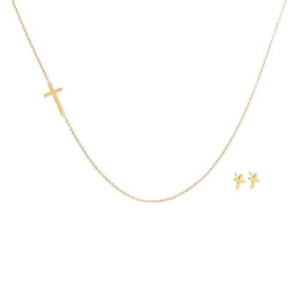 To My Wife, I choose you - Sideways Cross Necklace and Earring SetThis message card says: To My Wife, I choose you. And I'll choose you over and over and over. Without pause, without doubt, in a heartbeat, I'll keep choosing you. I love you and I will lov